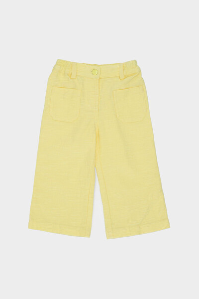 Girl Baby Pocketed Yellow Pants - PANÇO