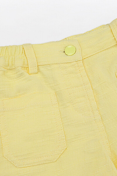 Girl Baby Pocketed Yellow Pants - 3