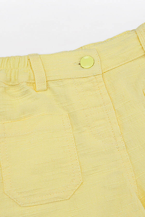 Girl Baby Pocketed Yellow Pants - 3