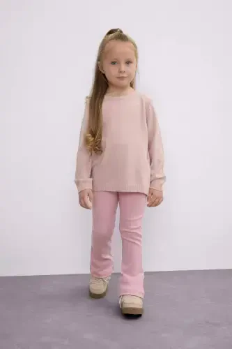 Girl Baby Regular Fit Crew Neck Sweater-Pink - DEFACTO (1)
