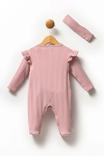 Girl Baby Snap Footed 100% Cotton Bandana Jumpsuit - MINIPODYUM (1)