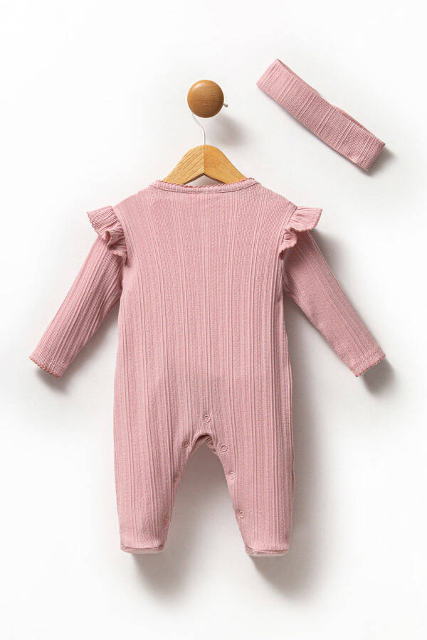 Girl Baby Snap Footed 100% Cotton Bandana Jumpsuit - 2