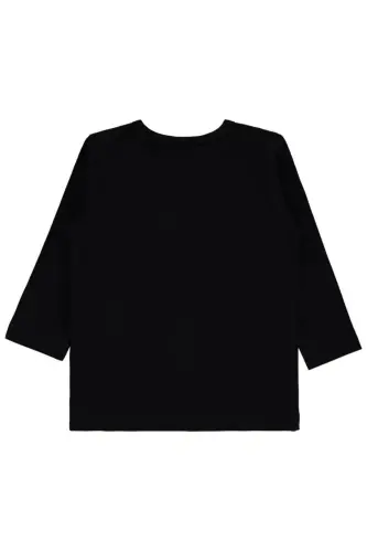 Girl Baby Sweatshirt 6-18 Months Black-Black - 1