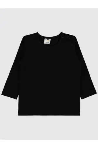 Girl Baby Sweatshirt 6-18 Months Black-Black - 3