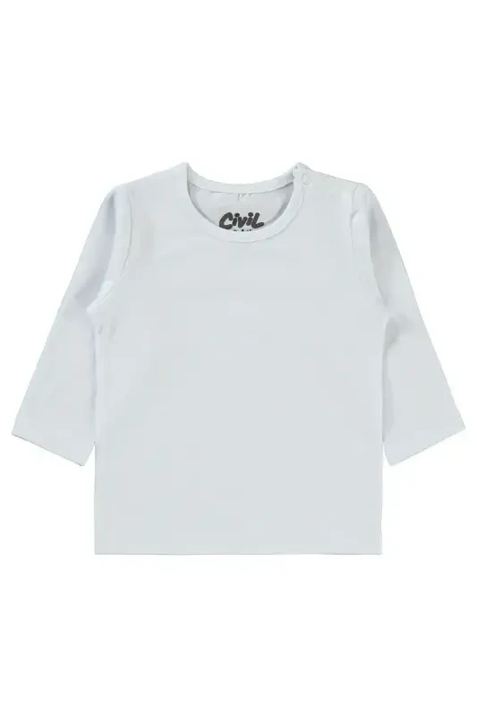 Girl Baby Sweatshirt 6-18 Months White-White - 1