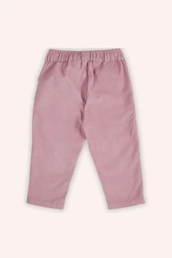 Girl Baby Velvet Pink Pants - 2