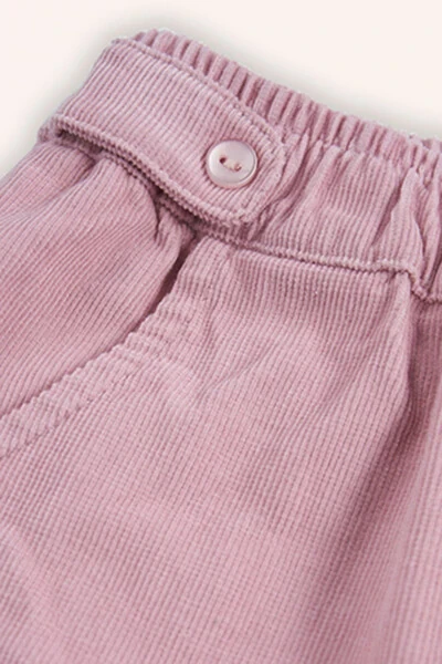 Girl Baby Velvet Pink Pants - 3