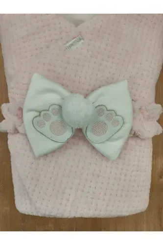 Girl Boy Baby Blanket Winter 100% Cotton Outer Swaddle Newborn Hospital Outfit Cover-powder - 5