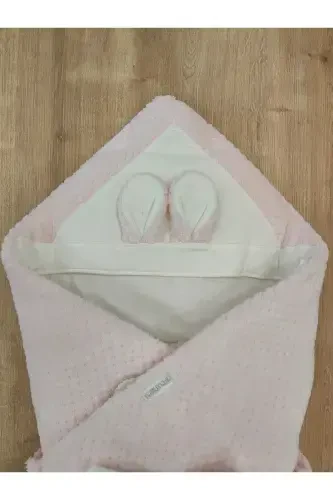 Girl Boy Baby Blanket Winter 100% Cotton Outer Swaddle Newborn Hospital Outfit Cover-powder - 7