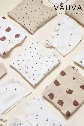 Girl Boy Baby Jumpsuit - 3-24 Months - Seasonal Jumpsuit with Hat-BROWN - 5