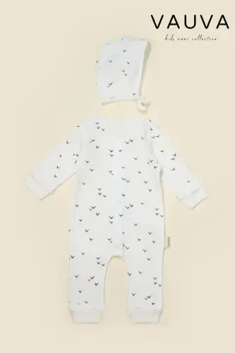 Girl Boy Baby Romper - 3-24 Months - Seasonal Hat Romper-WHITE - VAUVA (1)