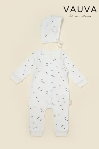 Girl Boy Baby Romper - 3-24 Months - Seasonal Hat Romper-WHITE 