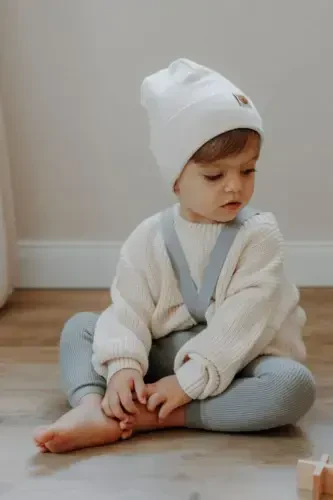 Girl Boy Baby Thessaloniki Knit Crew Neck Tricot Children's Sweater 6 Months-5 Years New Year Outfit Baby Christmas-Ecru - 3