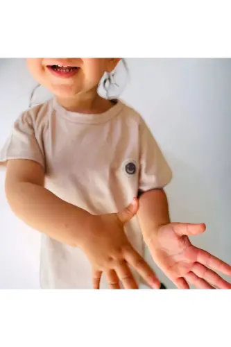 Girl & Boy Basic T-Shirt Kuki04-beige - KUKITA (1)