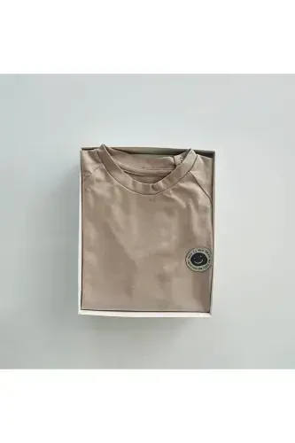 Girl & Boy Basic T-Shirt Kuki04-beige - 4