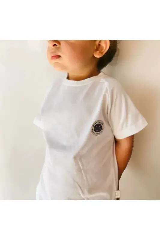 Girl & Boy Basic T-shirt Kuki04-ecru - Modazone