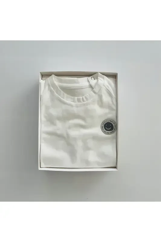 Girl & Boy Basic T-shirt Kuki04-ecru - 4