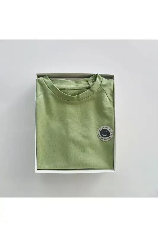 Girl & Boy Basic T-Shirt Kuki04-khaki - 4