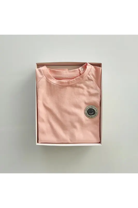 Girl & Boy Basic T-shirt Kuki04-pink - 9