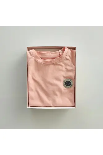 Girl & Boy Basic T-shirt Kuki04-pink - 5