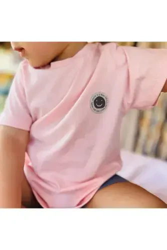 Girl & Boy Basic T-shirt Kuki04-pink - 1