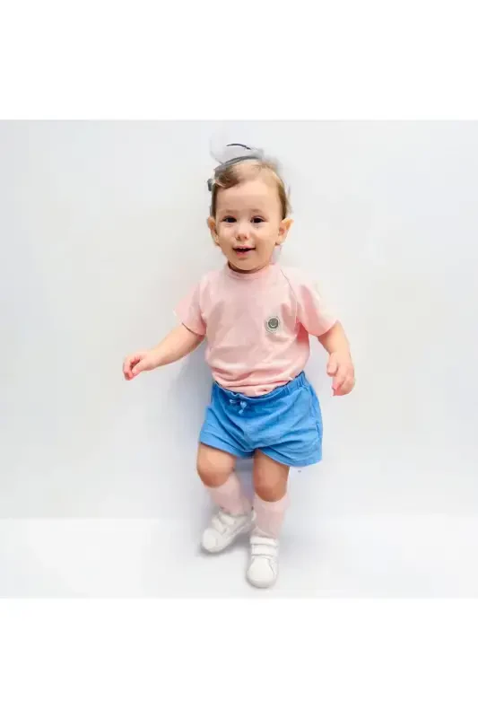 Girl & Boy Basic T-shirt Kuki04-pink - 2