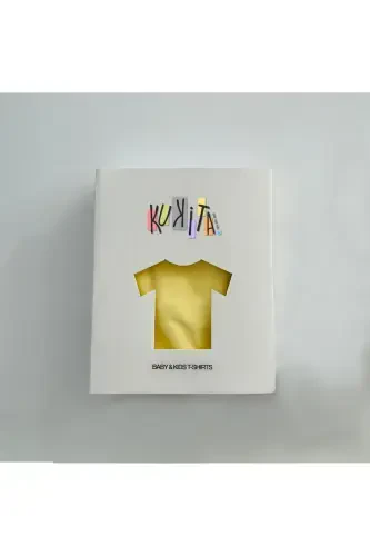 Girl & Boy Basic T-Shirt Kuki04-yellow - 3