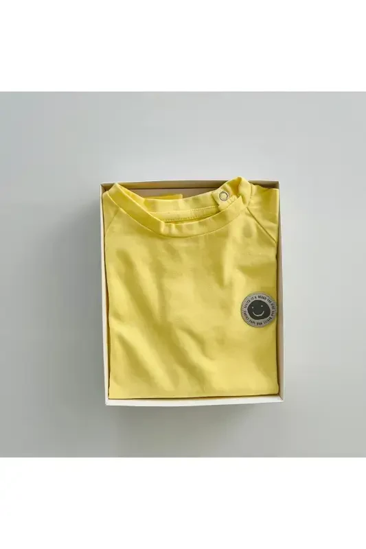 Girl & Boy Basic T-Shirt Kuki04-yellow - 4