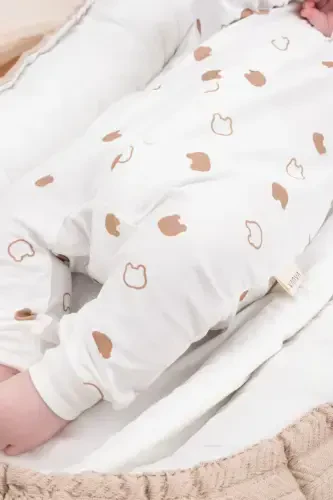 Girl Boy Printed Baby Children's Jumpsuit Seasonal Long Sleeve Elastic Jumpsuit-Little Bear - 2