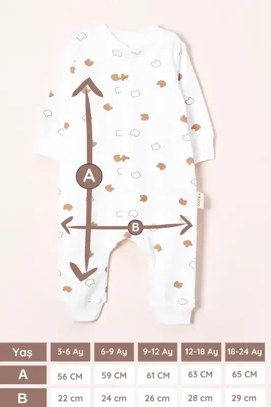 Girl Boy Printed Baby Children's Jumpsuit Seasonal Long Sleeve Elastic Jumpsuit-Little Bear - 5