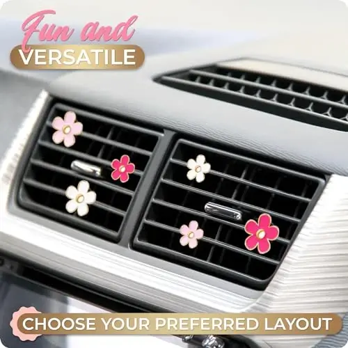 Girl Car Accessories, Air Freshener Car, Pink Car Decor for Teens, Women, Cute Car Vent Clips Stuff, Car Decorations Interior Aesthetic - GIRL