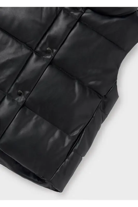 Girl Child Padded Vest_mnvs7316-black - 3