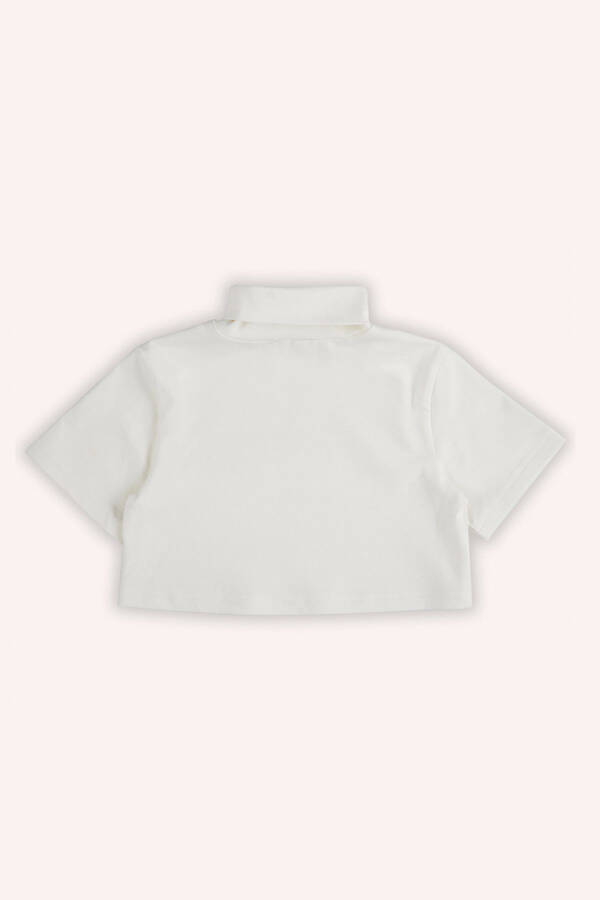 Girl Child Print Detailed Gray-Melange Sweatshirt - 7