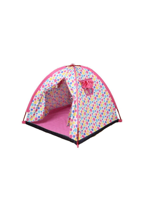 Girl Pink Polka Dot Play Tent - 1
