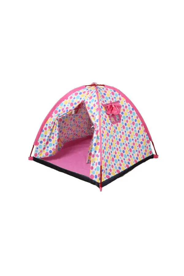 Girl Pink Polka Dot Play Tent - 1