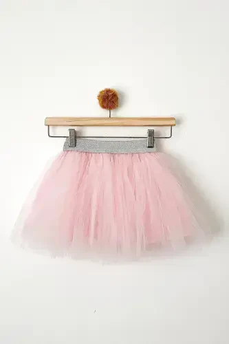 Girl Toddler Lined Fluffy Tutu Skirt, April 23 Birthday Tutu Skirt-Pink - 1