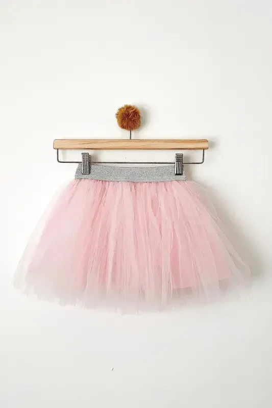 Girl Toddler Lined Fluffy Tutu Skirt, April 23 Birthday Tutu Skirt-Pink - 1