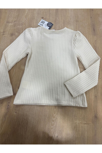 Girl's 100% cotton long sleeve knitted shirt - 3