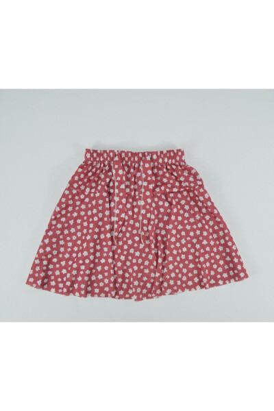 Girls' 4-11 Years Floral Print Shorts Skirt - 1