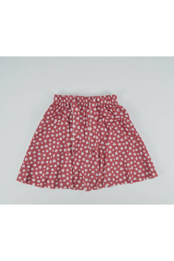 Girls' 4-11 Years Floral Print Shorts Skirt - 1