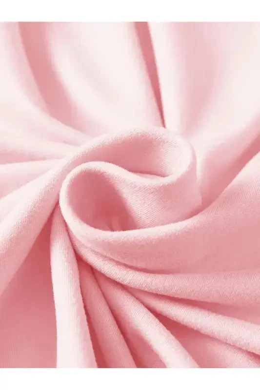 Girl's 4-Pack Pink-White Strawberry and Cherry Print Jersey Black Shorts T-Shirt Set-Pink - 2