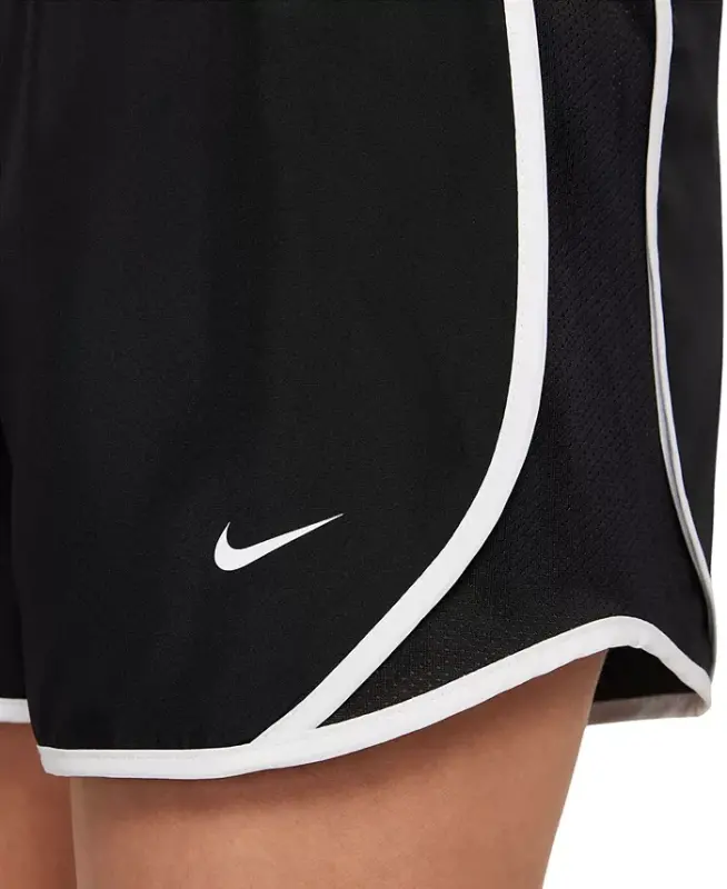Girls' 7-16 Dri-Fit Tempo Running Shorts - Black/White - 3