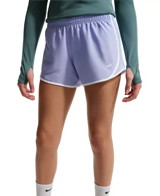 Girls' 7-16 Dri-Fit Tempo Running Shorts - Light Thistle/White - NIKE