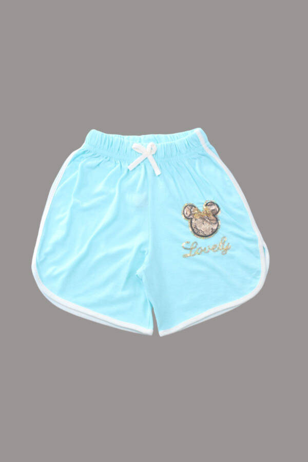 Girls and Boys Daily Embroidered Sequined Shorts Single and 3-Piece Set - 1