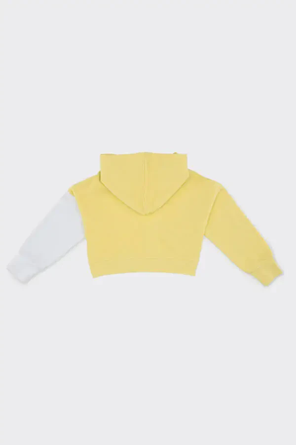 Girl's Asymmetrical Yellow Sweatshirt - 7