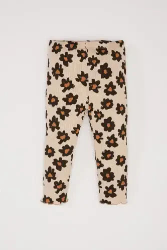 Girls Baby 2-Piece Set Floral Bicycle Neck Sweatshirt Elastic Waist Bottom E0203a525sp - DEFACTO (1)