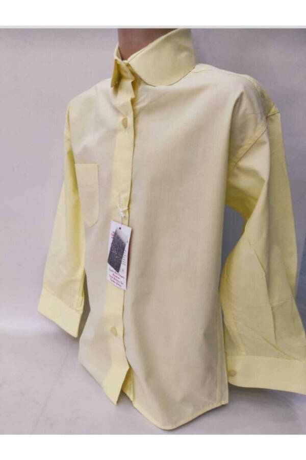 Girls Baby Collar Long Sleeve 23 April 29 October 19 May Yellow School Show Shirt - 1