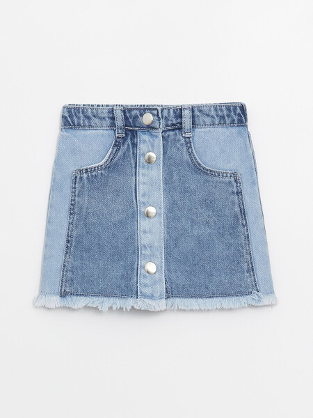 Girls' Baby Denim Skirt with Elastic Waistband - 3