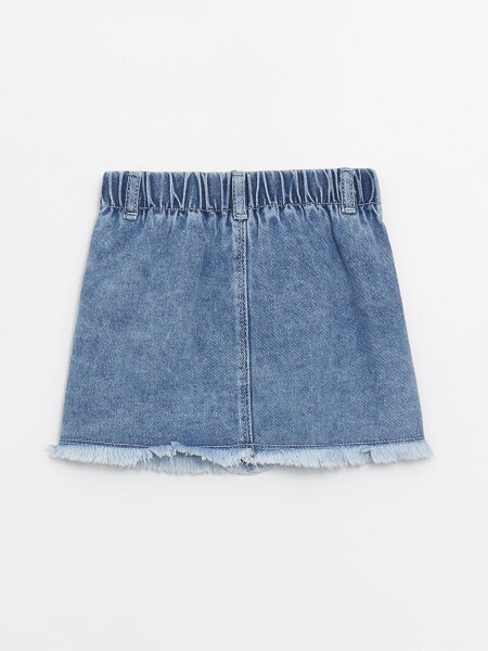 Girls' Baby Denim Skirt with Elastic Waistband - 2