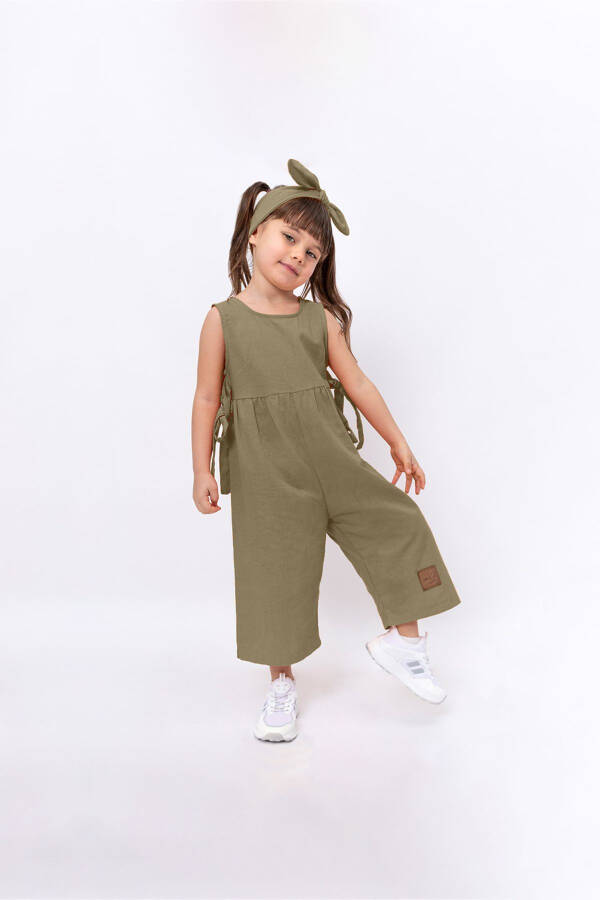 Girls' Bandana Detail Side Tie Wide Leg Jumpsuit - 1